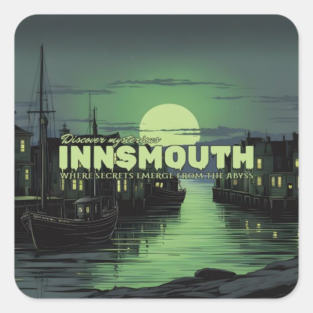 Discover mysterious Innsmouth Square Sticker (Front)