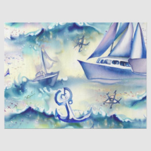 "Discover Nautical Wonders: Adventure Awaits" Tissue Paper