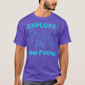 Discover New Paths Hiking Outr Map T-Shirt