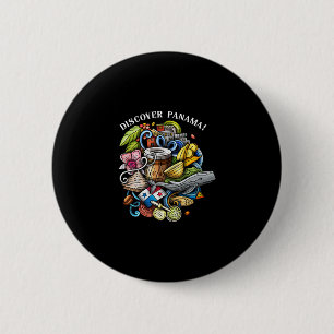 Discover Panama Vacation Souvenir Travel Button
