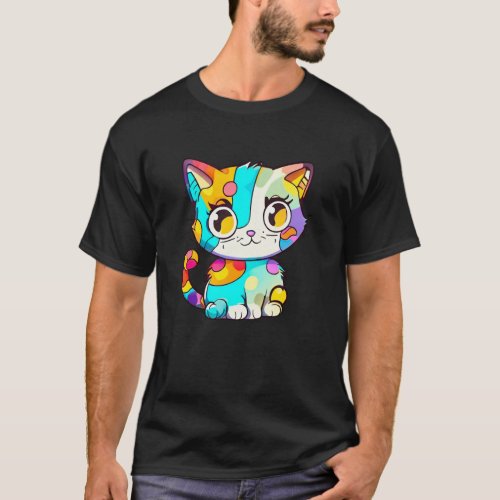 Discover Popsy Your Colorful Companion Cute Cat  T_Shirt