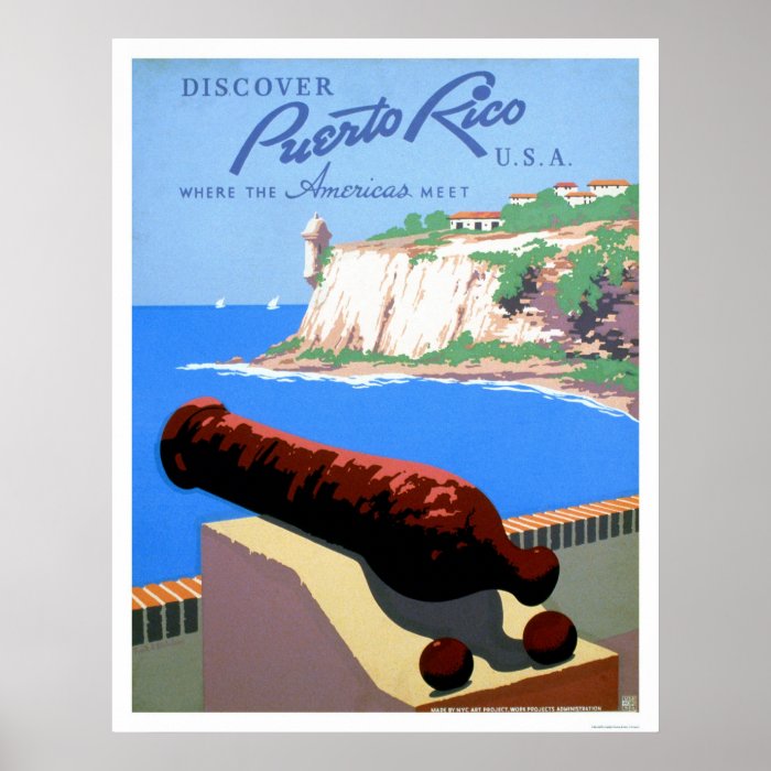 Discover Puerto Rico 1940 WPA Posters