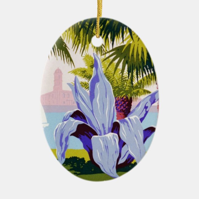Discover Puerto Rico Ceramic Ornament (Front)