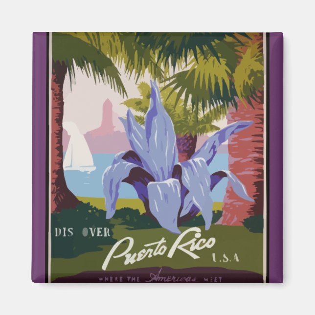 Discover Puerto Rico Magnet (Front)