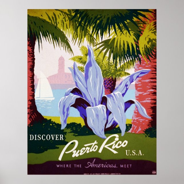 Discover Puerto Rico U.S. Poster (Front)