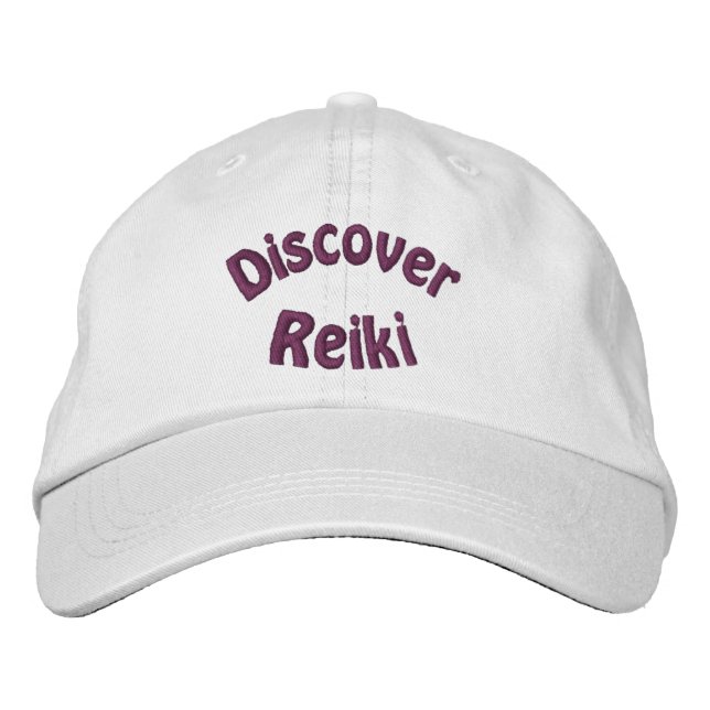 Discover Reiki Embroidered Baseball Hat (Front)
