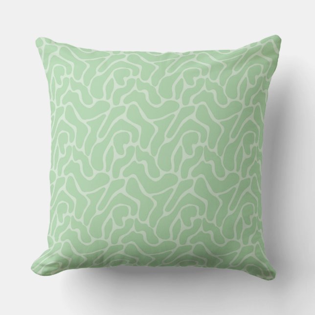 Discover Seamless Amoeba Pattern Throw Pillow (Front)