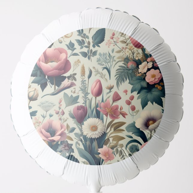 Discover Stunning Spring Floral Botanical Pattern Balloon (Front)
