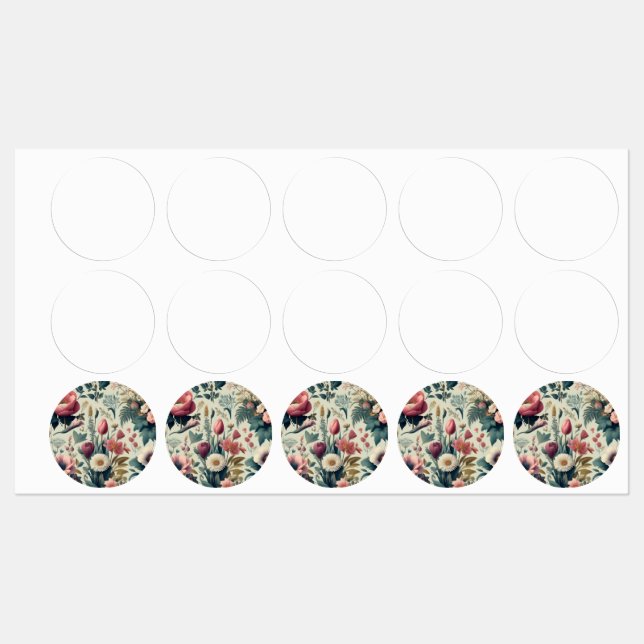 Discover Stunning Spring Floral Botanical Pattern Kids' Labels (Sheet)