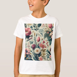 Discover Stunning Spring Floral Botanical Pattern T-Shirt
