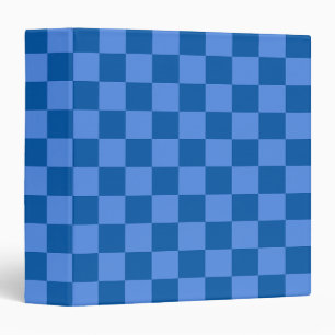 Discover the Allure of Blue Checkerboard Pattern 3 Ring Binder