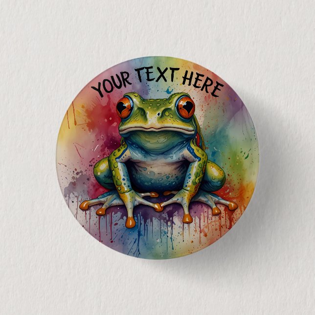 Discover the captivating beautiful frog button (Front)
