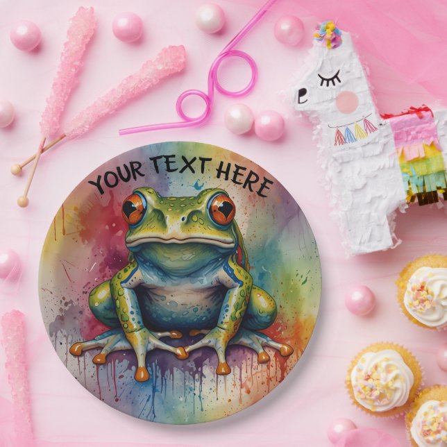 Discover the captivating beautiful frog paper plates (Party)