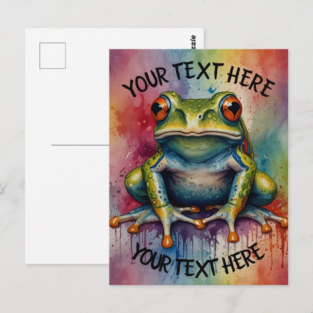Discover the captivating beautiful frog postcard (Front/Back)