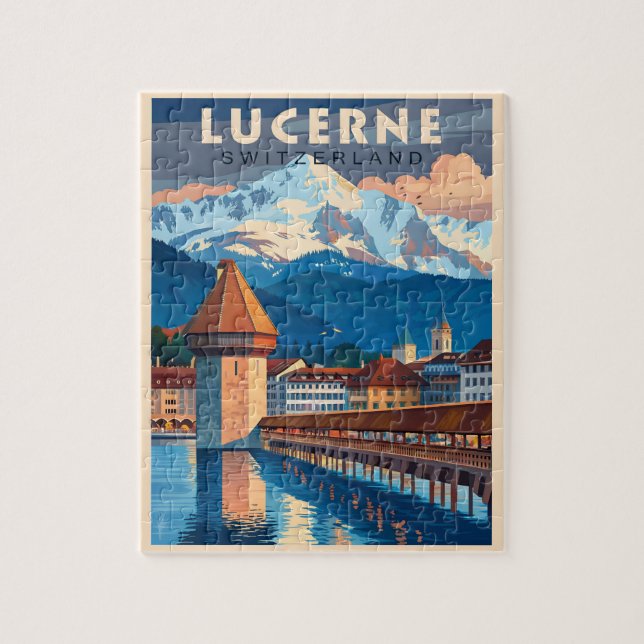 Discover the Charm of Lucerne Jigsaw Puzzle (Vertical)