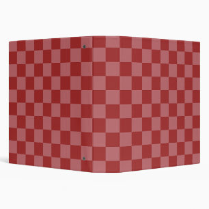 Discover the Charm of Pink and Red Checkerboard  3 Ring Binder