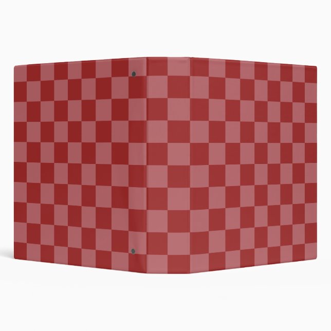 Discover the Charm of Pink and Red Checkerboard  3 Ring Binder (Background)