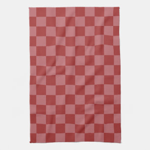 Discover the Charm of Pink and Red Checkerboard  Kitchen Towel