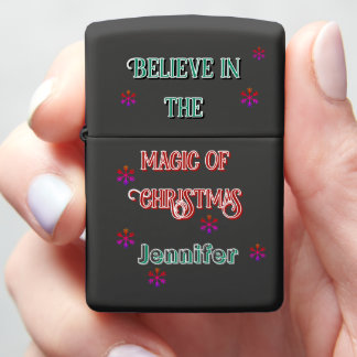 Discover the joy of believing in Christmas magic Zippo Lighter