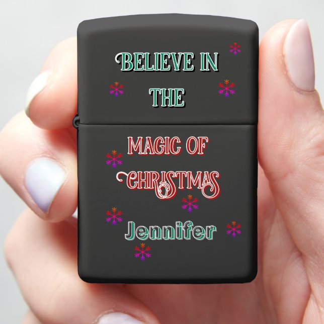 Discover the joy of believing in Christmas magic Zippo Lighter (In Hand)