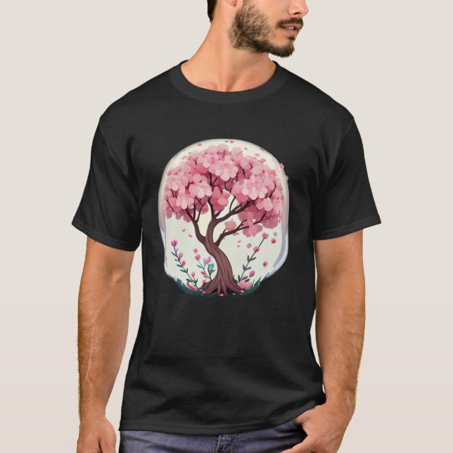 Discover the Magic of Spring with a Cherry Blossom T-Shirt (Front)