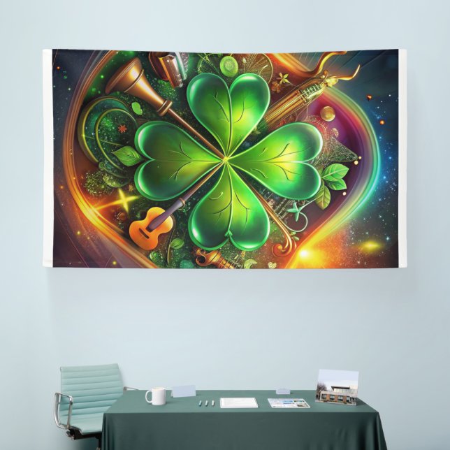 Discover the Perfect Harmony of Shamrock, Musical  Banner (Tradeshow)