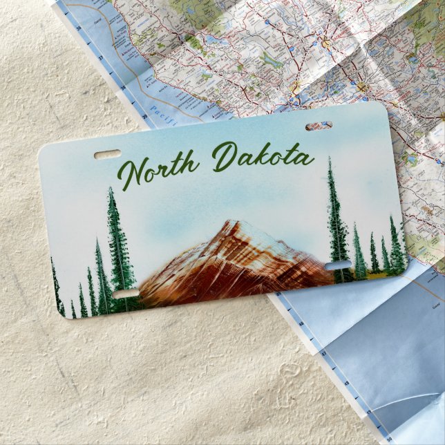 Discover the Spirit Legendary North Dakota License Plate (In Situ)