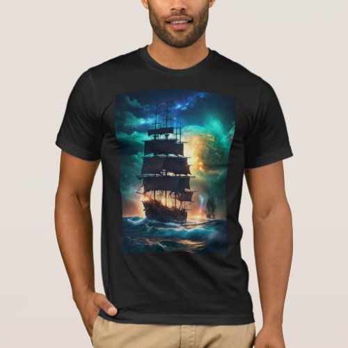 Discover the thrill of the sea with Boat on Ocean T_Shirt