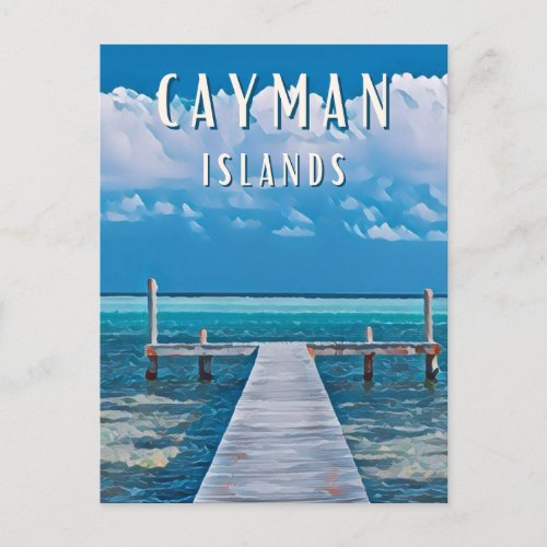 Discover the tropical paradise of the Cayman Islan Postcard