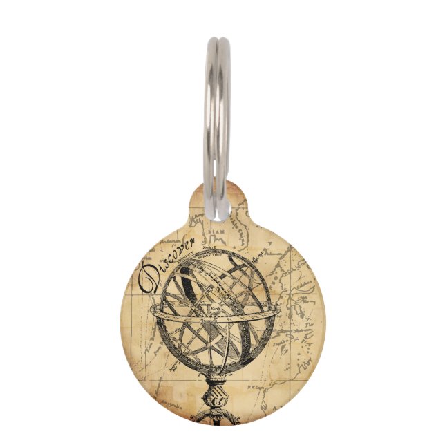 Discover the World Pet Name Tag