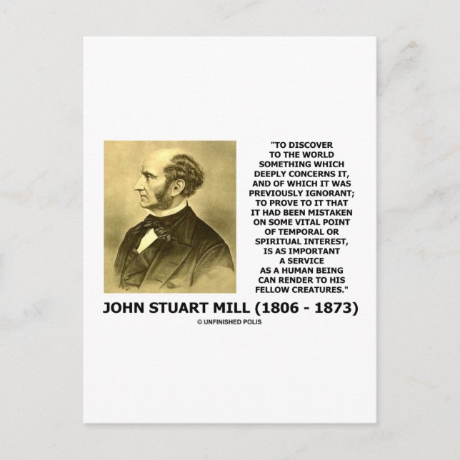 Discover To The World Service Human Beings Quote Postcard (Front)