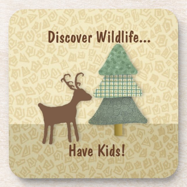 Discover Wildlife Cork Coaster (Front)