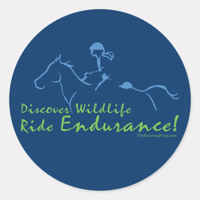Discover Wildlife - Endurance Horse Classic Round Sticker (Front)
