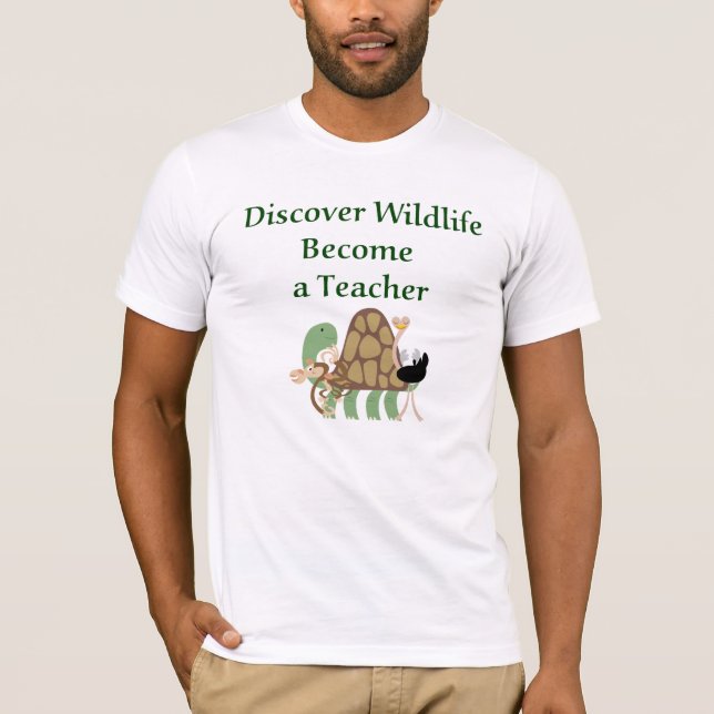 Discover Wildlife Teacher T-shirt (Front)