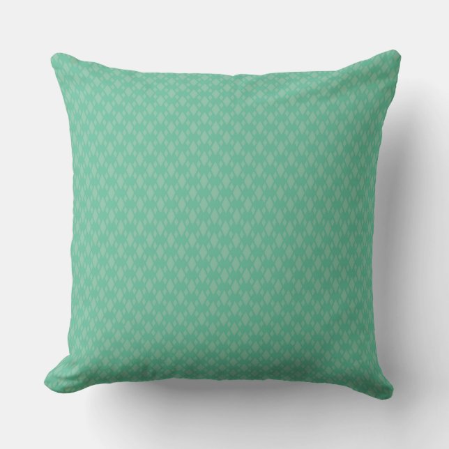  Discover  with Turquoise Diamond Pattern Throw Pillow (Front)