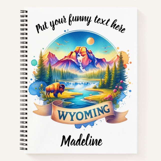 Discover Wyoming's breathtaking landscapes at dawn Notebook (Front)