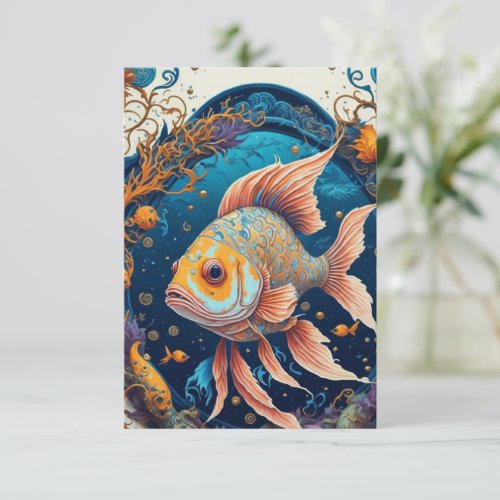 Discover Your Colorful Fish Horoscope _ Shop Now Thank You Card