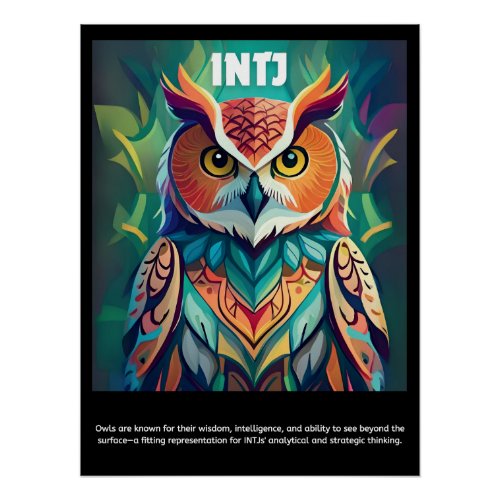 Discover Your Inner Owl INTJ Poster