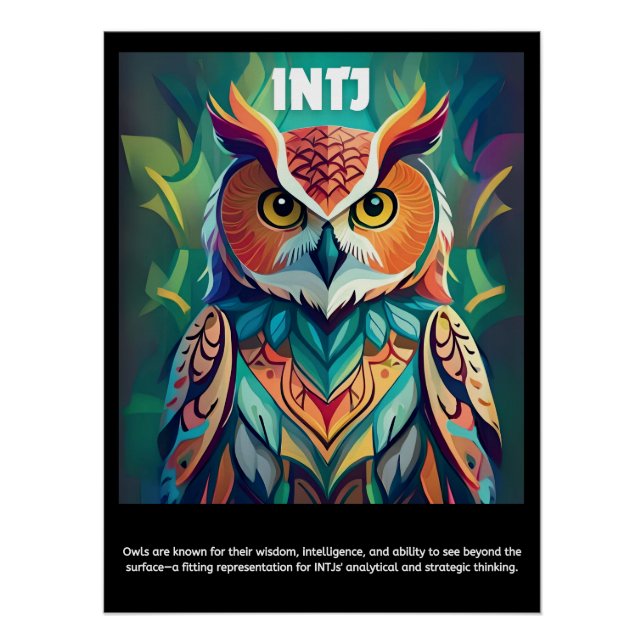 Discover Your Inner Owl: INTJ Poster (Front)