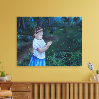 Discovering Fireflies Canvas Print
