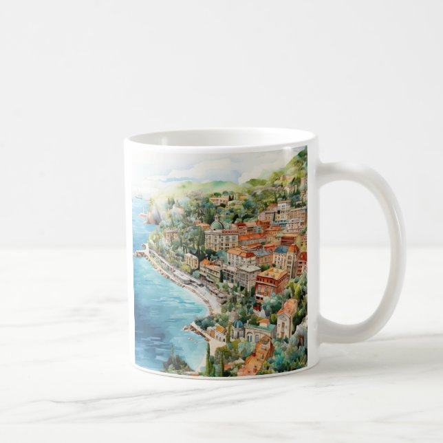 Discovering Monaco's Coastal Charms #8 Coffee Mug (Right)