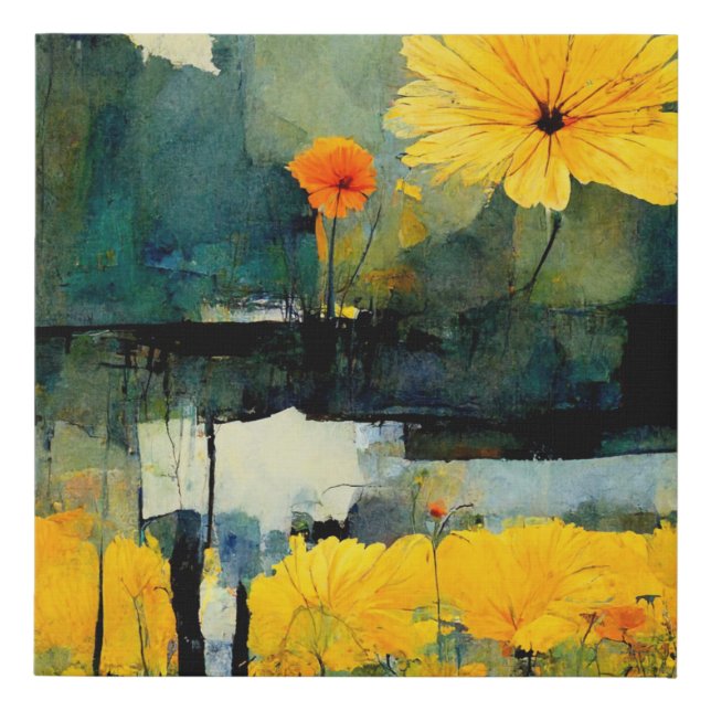 Discovering nature on an abstract world  faux canvas print (Front)