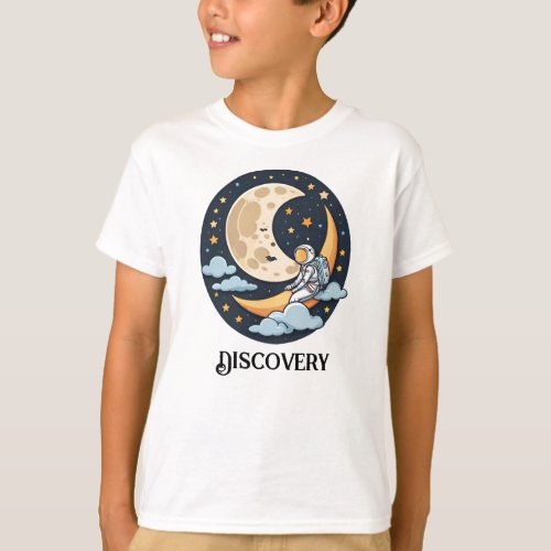 Discovery Astronaut in Space and Moon T_shirt