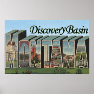 Discovery Basin, Montana - Large Letter Scenes Poster
