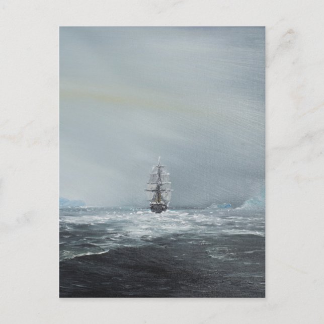 Discovery Captain Scott And Crew Postcard (Front)