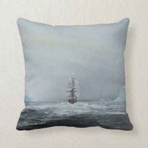 Discovery Captain Scott And Crew Throw Pillow