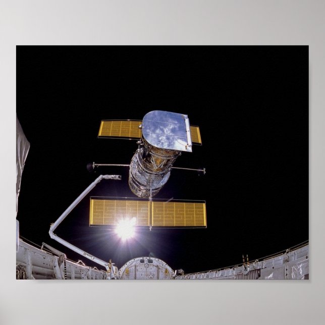 Discovery deploys the Hubble Space Telescope Poster (Front)