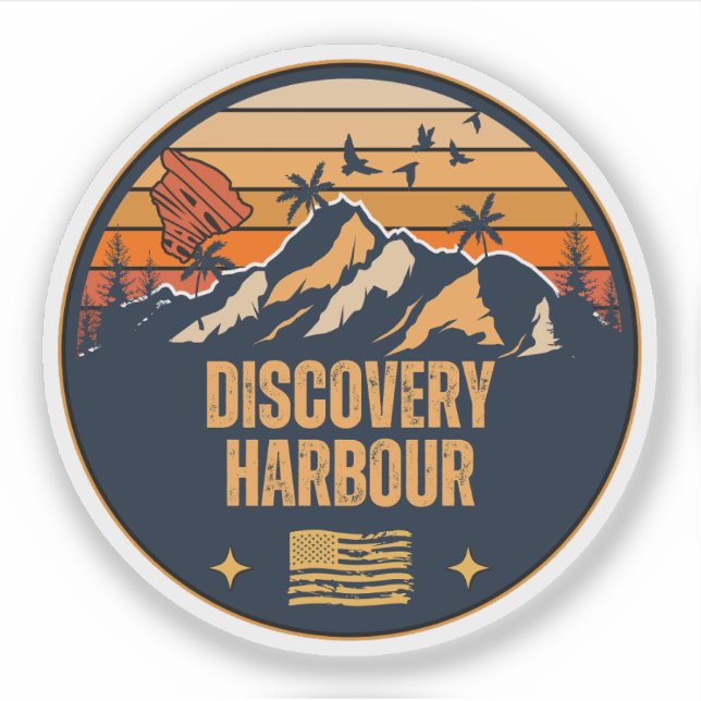 Discovery Harbour, Hawaii Sticker (Front)