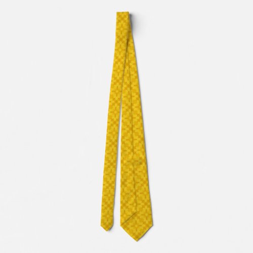 Discreet Abstract Yellow Flowers Pattern Neck Tie