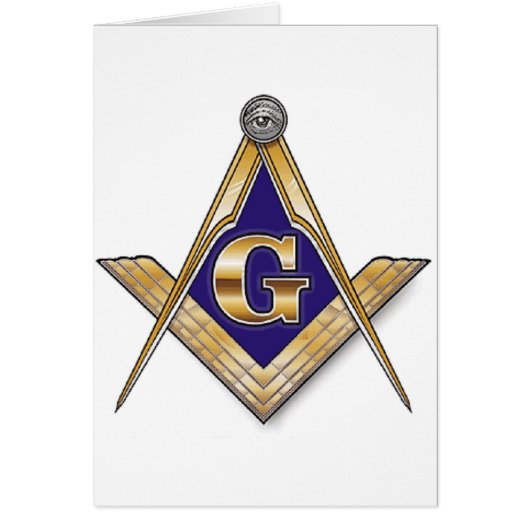 Discreet Blue Square & Compasses (Front)